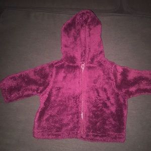 MAROON ZIP UP SWEATER